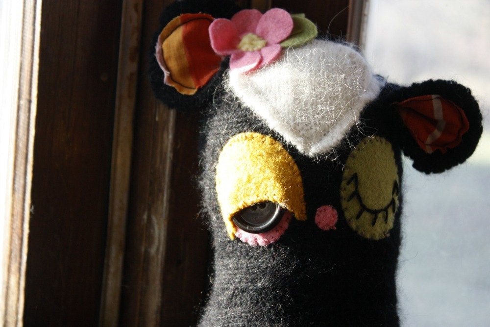 skunk stuffed animal plush, skunk plush, skunk softie, handmade/ eco friendly