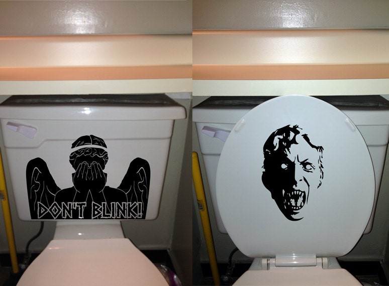 Dont blink, weeping angel toilet decal