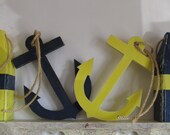 OOAK Reclaimed Wood Anchor and Buoy Set. Beach Decor. Nautical Decor, Lake Decor. Made to Order