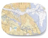New York Nautical Chart Melamine Platter - 1 platter