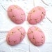 Vintage Pink with gold etched design 18x13mm cabochon lot of (4) - JE80