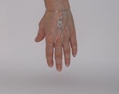 Finger Owl  Bracelet Sterling Silver Chain  Hand Jewelery