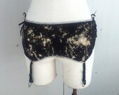 Black Acid Splatter Garter Belt