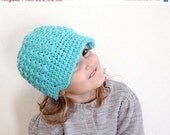 Sale Girls newsboy hat. crochet girls hat, toddler girls hat, boys newsboy hat, crochet hat, crochet beanie, cotton hat