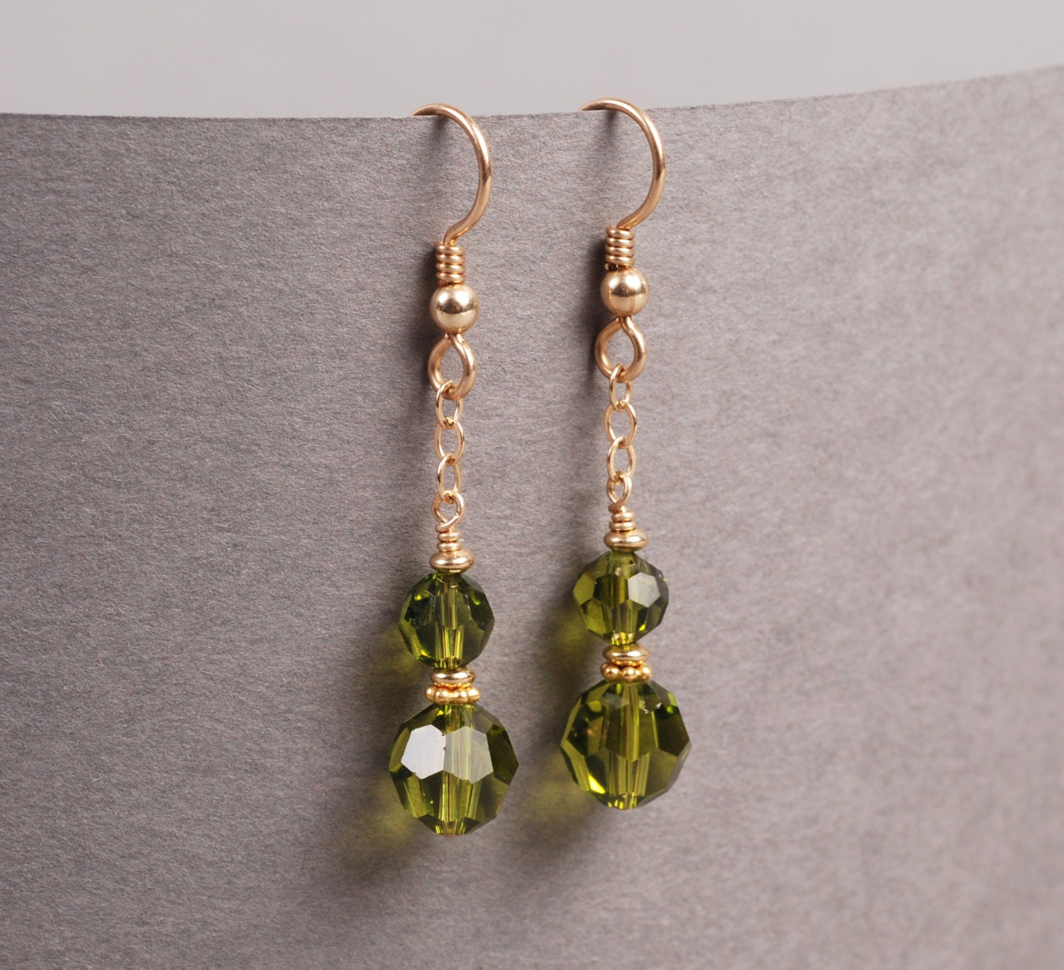Swarovski Crystal Earrings - Green