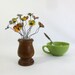 Vintage Salt Shaker Vase With Bright And Delicate Forever Blooming Flowers Repurposed Art