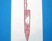 Halloween linocut print