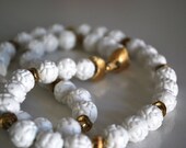 Vintage Monet Etched Flower Beaded Necklace