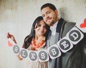 BLESSED GARLAND Blessed Banner Wedding Banner Photo Prop Photo Booth Prop Engaged Easter Bunting Easter Banner Garland Bunting Wedding Sign