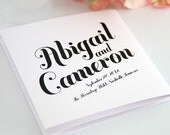 Sweet Script Wedding Program in Black and White, Sample