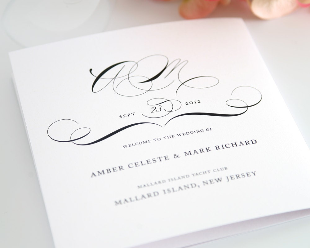 Vintage Class Wedding Program, Purchase this Deposit to Get Started