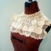 Victorian Edwardian Lace Collar Ecru Cream Fancy Lace