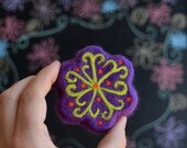 Felted Soap Violet Swirl Flower (Jasmine)