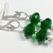 Emerald Green  Double Drop Dangle  Earrings May Birthstone