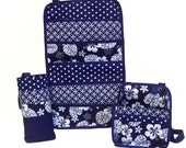 Car Organizer, Hanging Book Bag, Trash Bag Set in your choice of colors and prints