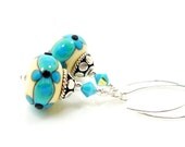 Southwestern Earrings, Lampwork Earrings, Glass Bead Earrings, Glass Earrings, Beadwork Earrings, Drop Earrings, Dangle Earrings
