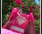 SMALLVILLE SWEETHEART Tutu Dress with Detachable and Reversible Cape in Hot Pink - Large 4-6T