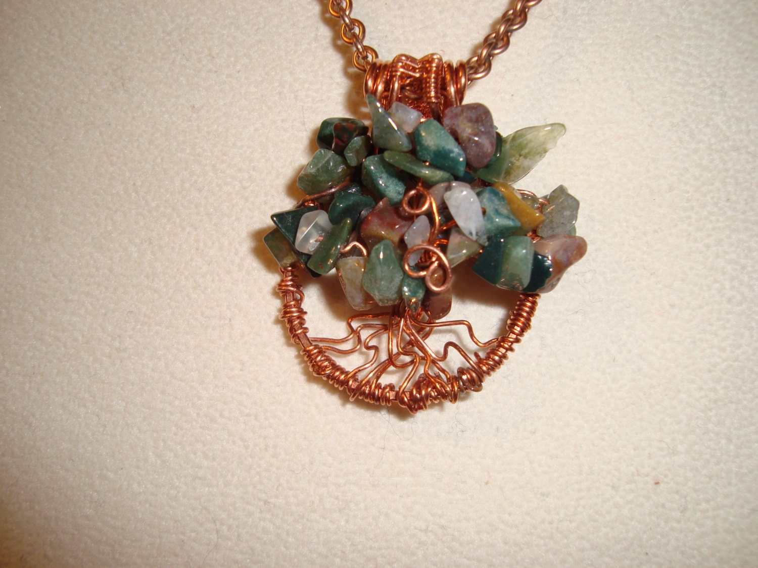 SPECIAL - Zoisite Gemstone with Copper Tree of Life