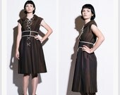 GEOFFREY BEENE Vintage 1960s Lace Up Babydoll Dress