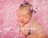 pink and purple  floral newborn halo