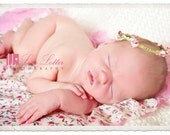 light pink layers set includes 2 layers with a matching newborn flower halo
