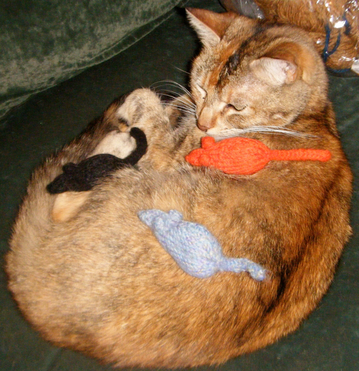 Hand Knit Wool Mice for Cats or Small Dogs