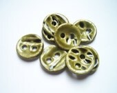 Olive green Ceramic Buttons