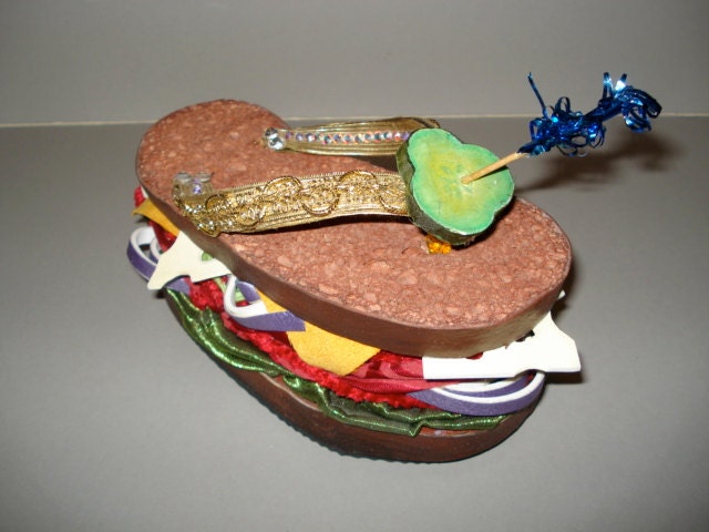 shoe sculpture "Brisket Flip Flop"