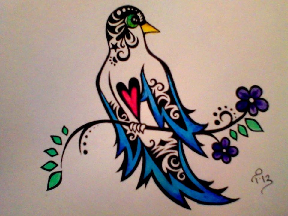 Custom Ink Drawing Color Commissioned Artwork HALF page GREAT TATTOO Designs