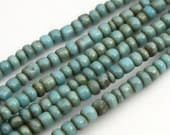Ghana blue color african glass beads - 25 beads - BD313