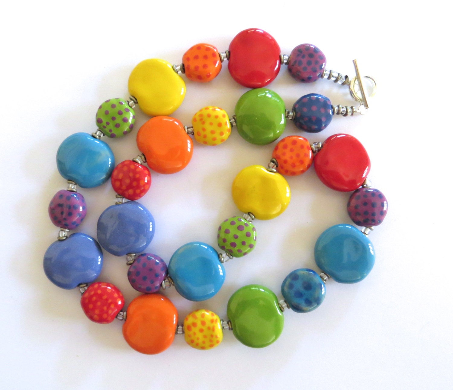 Kazuri Bead Necklace, Fair Trade Beads, Ceramic Necklace