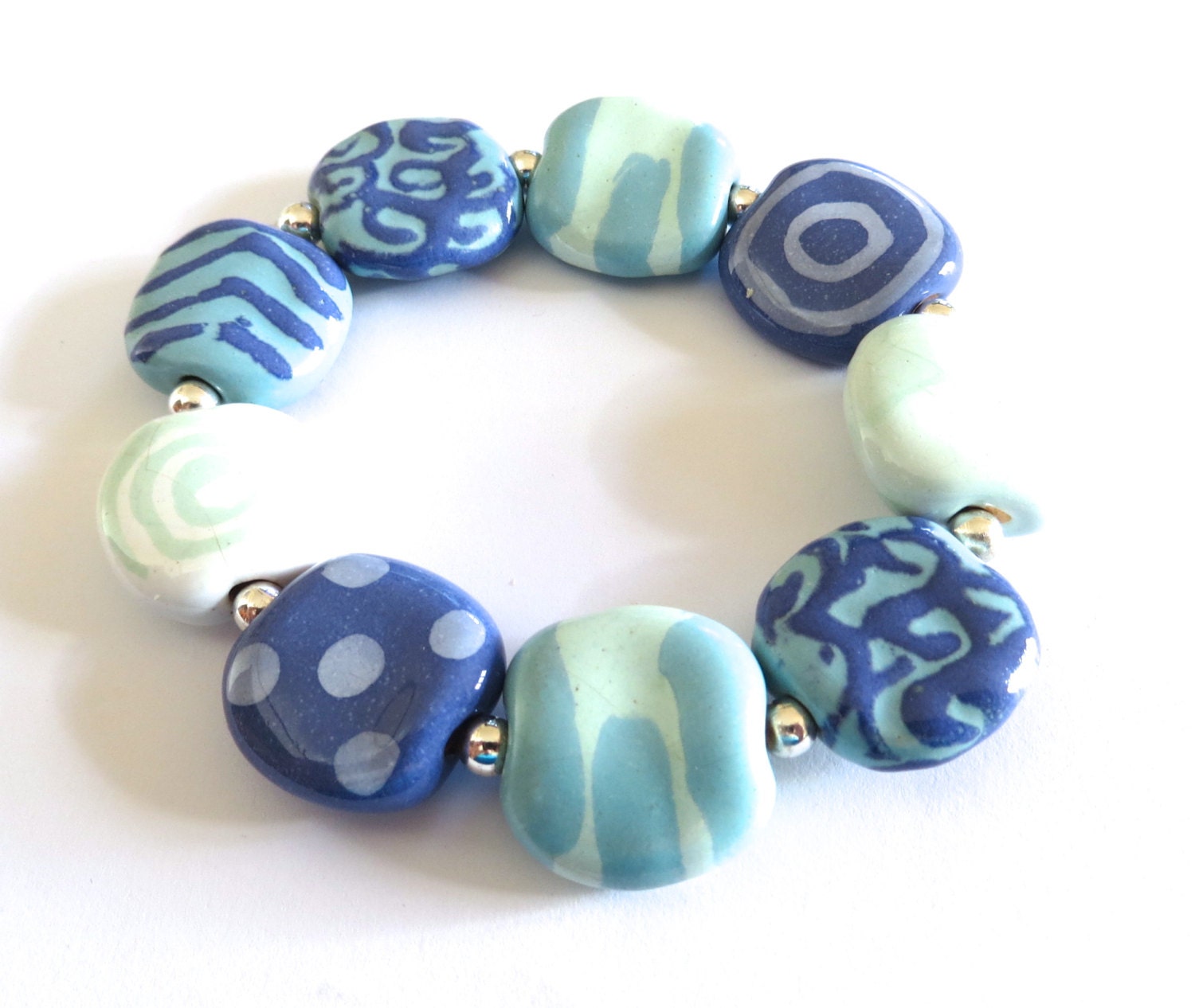 Beaded Bracelet, Kazuri Bangle, Fair Trade, Ceramic Jewelry