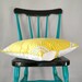 Lemon Yellow Cushion cover with braid detail