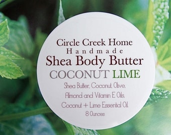 Coconut Lime Shea Body Butter - Handmade by Circle Creek Home