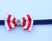 red and white glitter bow