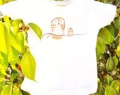 Kids Baby Children Owl and Baby Toddler T-Shirt or Baby Onesie Hand Painted