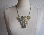 Triangle Honey Comb Origami Necklace