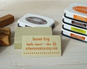 Simply Circles  3/4 Line Olive Wood Business Stamp