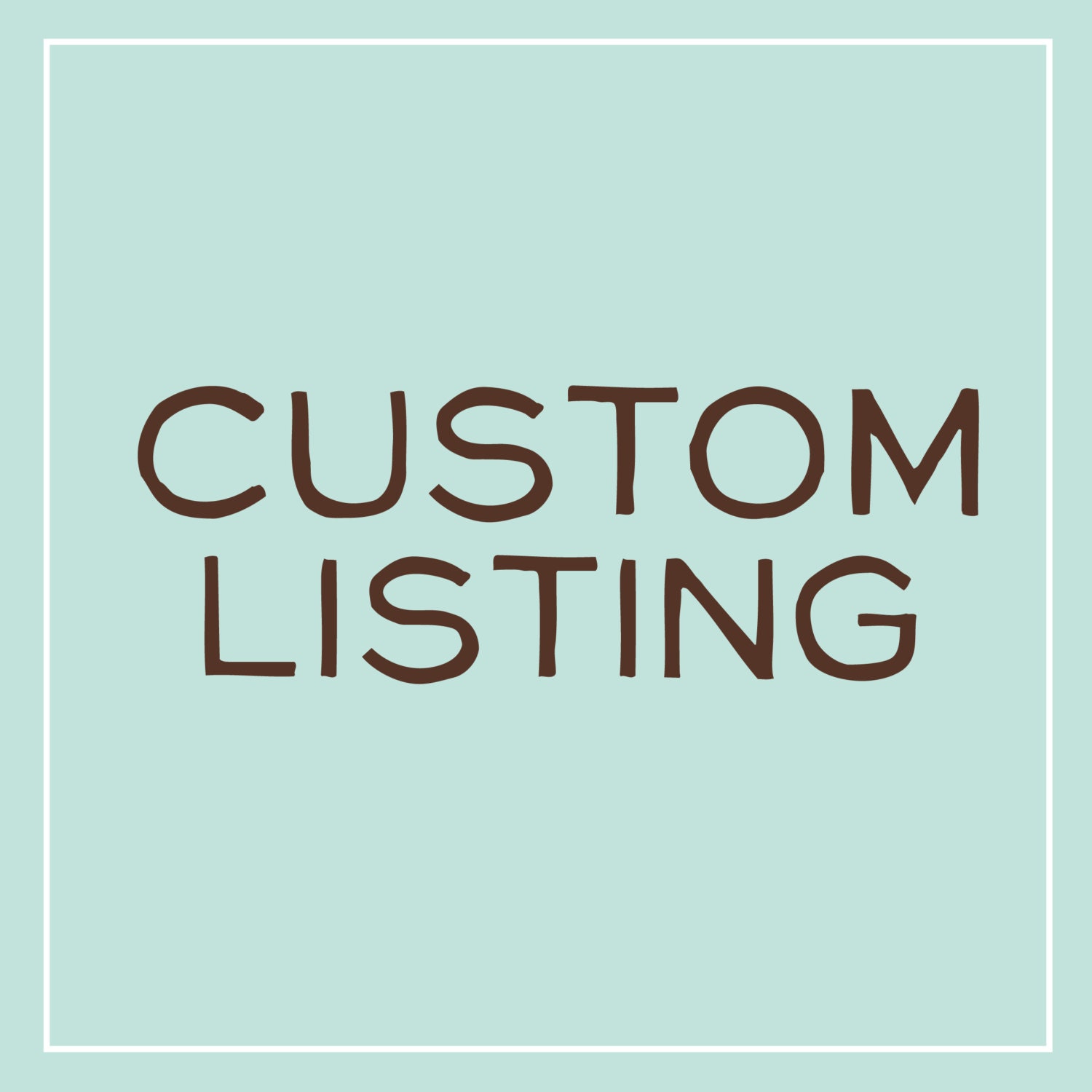 Custom listing for Susannah