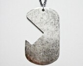 DOG TAG : Mens Dog Tag Necklace - Geometric Cutout Tag