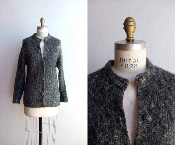 Vintage 1960s mohair cardigan sweater