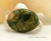 Rhyolite and Sterling Ring