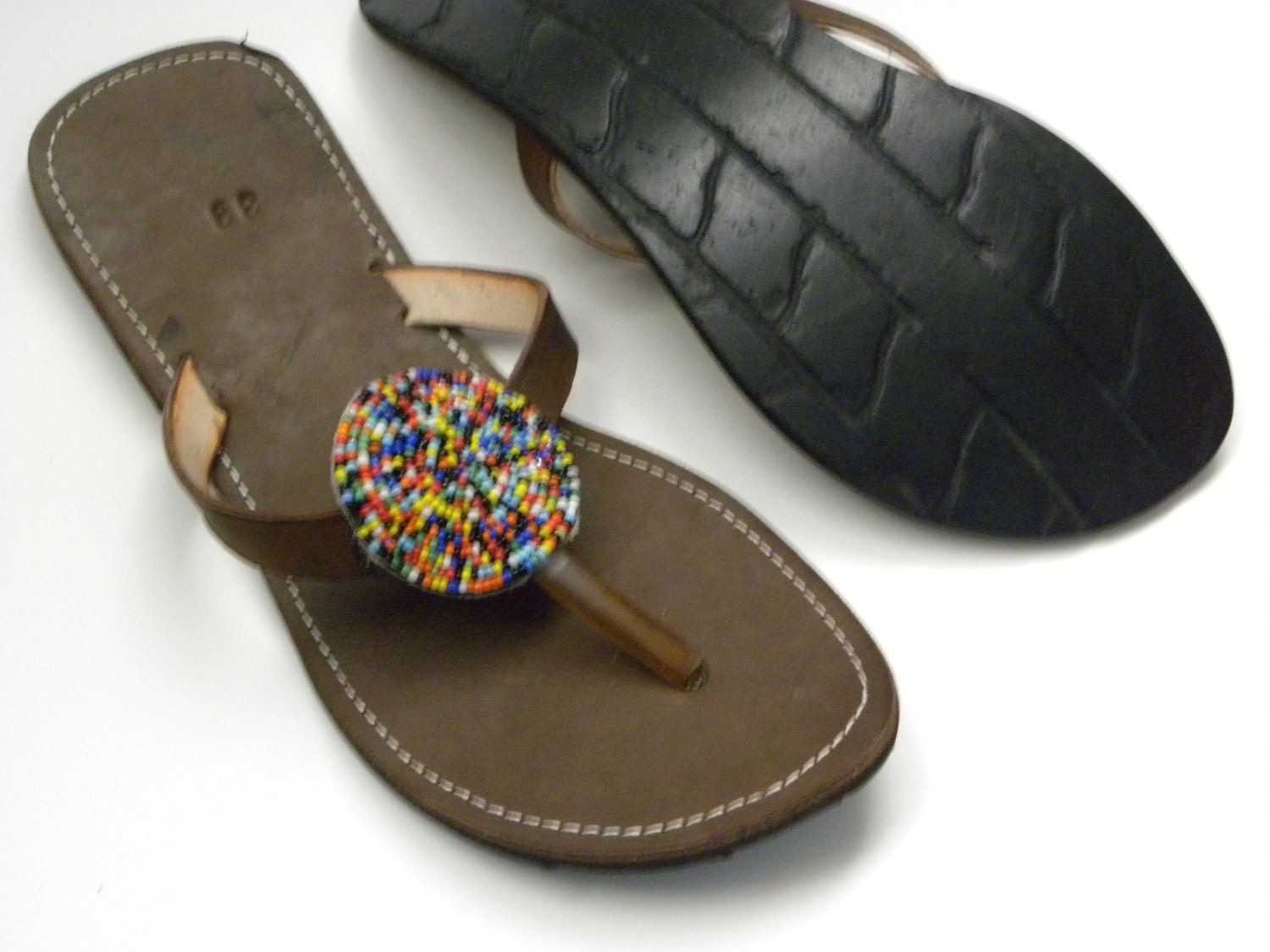 Beautiful Beaded Sandal size 8.5 9 US Womens