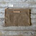 Large Waxed Canvas Pouch: Truffle