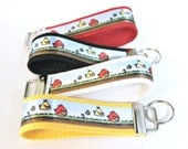 Angry Birds Key Fob Wristlet, Yellow Black Red White Available, You Pick the Color