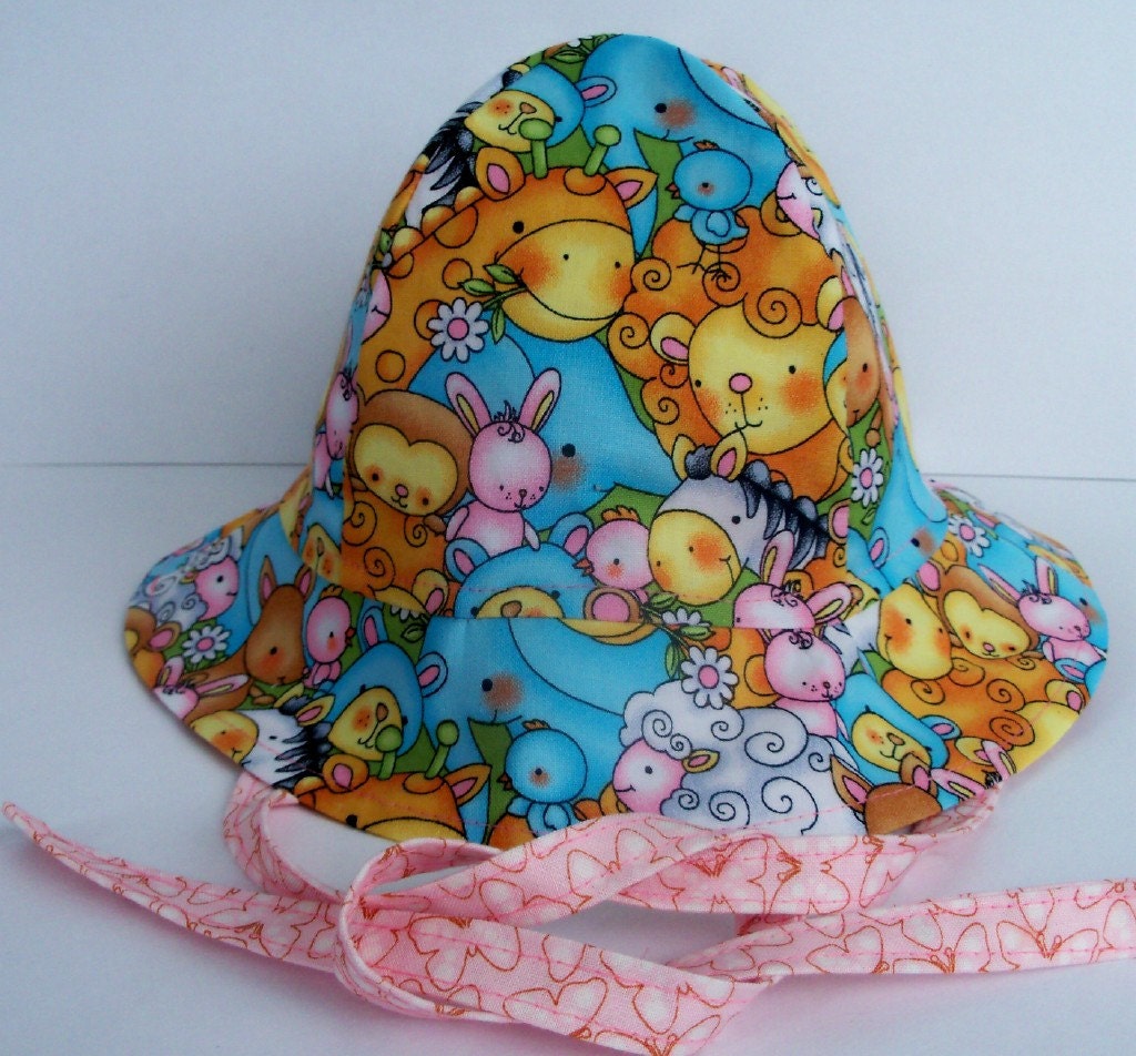 SUN HAT - Infant - Noah's Ark - Chin Strap
