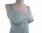 vintage Van Raalte dress Slip in baby blue, size 34