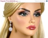 ON SALE Bridal Earrings, Crystal Rhinestone Statement Earrings, Bridal Dangle Earrings, Vintage Style Drop Earrings, Bridal Jewelry