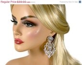 ON SALE Crystal Rhinestone Chandelier Earrings, Bridal Earrings, Dangle Wedding Earrings, Wedding Jewelry, Bridal Accessories