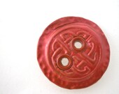 Large round button copper finish celtic knot polymer clay grommets